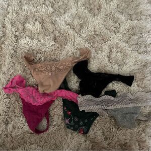 Used Victoria's Secret Lace Panties Set of 5